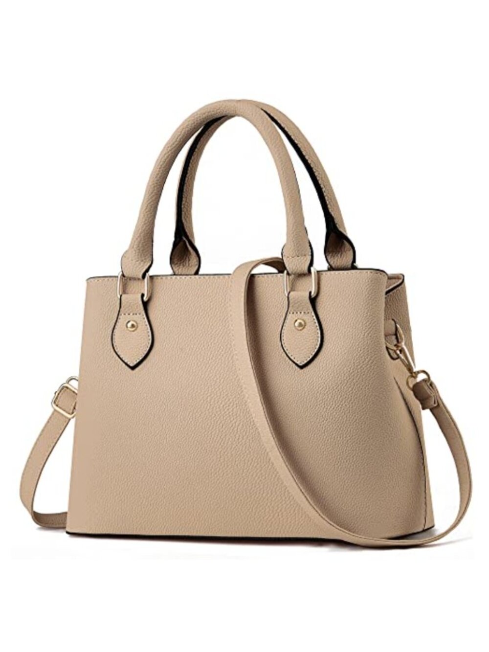 Women's Leather Crossbody Satchel Tote Shoulder Bag Adjustable Strap Spacious